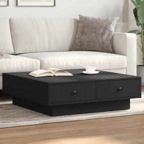 Coffee Table Black Engineered wood, Metal 35.4 x 35.4 i...
