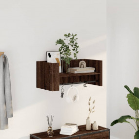Wall Shelf Brown oak Engineered wood 27.8 x 13.8 x 12.0...