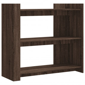 Console Table Brown Oak Engineered Wood 39.4 x 13.8 x 3...