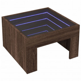 Coffee Table Brown Oak Engineered wood, glass Medium Co...