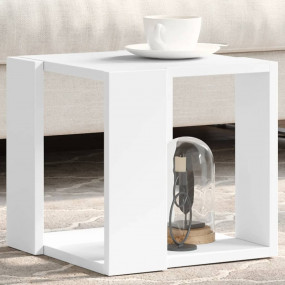 Coffee Table White Engineered wood Small Durable Coffee...