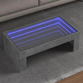 Coffee Table Concrete grey Engineered wood, glass Mediu...