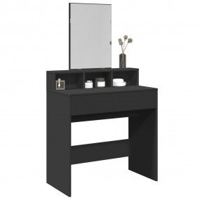 Dressing Table Black Engineered wood, glass 31.5 x 16.1...