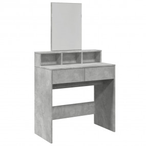 Dressing Table Concrete Grey Engineered Wood Medium