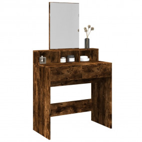 Dressing Table Smoked Oak Engineered wood and glass