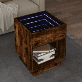 Coffee Table Smoked Oak Engineered wood, Glass Medium