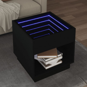 Coffee Table Black Engineered wood, Glass 19.7 x 19.7 x...