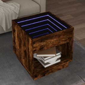 Coffee Table Smoked oak Engineered wood 19.7x19.7x19.7 ...