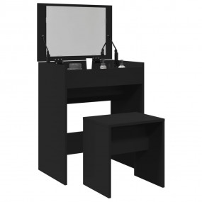 Dressing Table Black Engineered wood 23.6x15.7x44.7 in