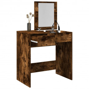Dressing Table Smoked oak Engineered wood, Glass Compac...