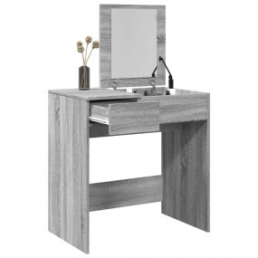 Dressing Table Grey Sonoma Engineered Wood, Glass Stand...