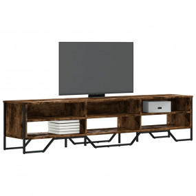 TV Cabinet Smoked Oak Engineered Wood, Metal Large TV C...
