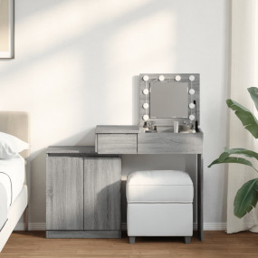 Dressing Table Grey Sonoma Engineered wood, glass Mediu...