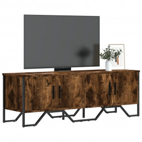TV Cabinet Smoked Oak Engineered Wood, Metal Medium TV ...