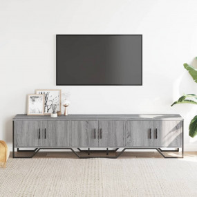 TV Cabinet Grey Sonoma Engineered Wood, Metal 70.9 in T...