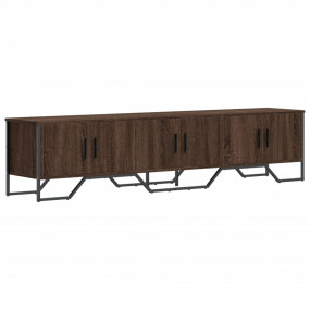TV Cabinet Brown Oak Engineered Wood, Metal Large TV Ca...