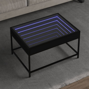 Coffee Table Black Engineered wood, Glass Medium Modern