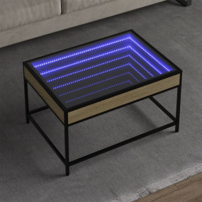 Coffee Table Sonoma oak Engineered wood, glass 27.6 x 1...