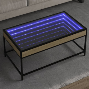 Coffee Table Sonoma Oak Engineered wood, glass, metal M...