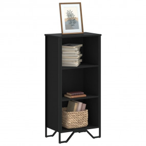 Bookcase Black Engineered wood Medium Bookcase Rectangu...