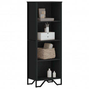Bookcase Black Engineered wood, Metal Medium Modern Boo...