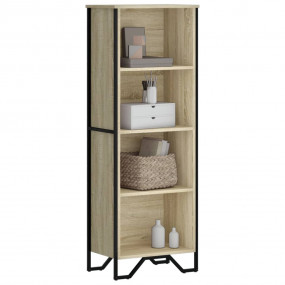 Bookcase Sonoma Oak Engineered wood, Metal Bookcase Rec...