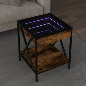 Coffee Table Smoked oak Engineered wood, glass, metal M...