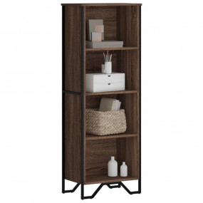 Bookcase Brown oak Engineered wood, metal Bookcase Rect...