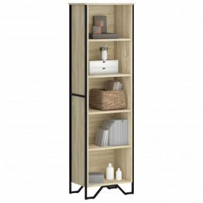 Bookcase Sonoma oak Engineered wood, metal Medium Bookc...