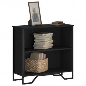 Bookcase Black Engineered wood, Metal Medium Bookcase
