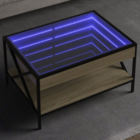 Coffee Table Sonoma oak Engineered wood, glass, metal M...