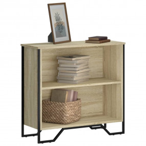 Bookcase Sonoma oak Engineered wood, Metal 31.5 x 12.2 ...