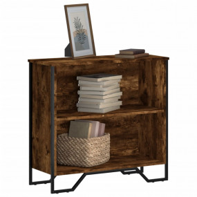 Bookcase Smoked Oak Engineered wood and metal Medium Bo...