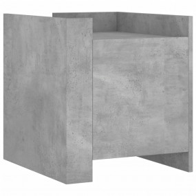 Bedside Cabinet Concrete gray Engineered wood Medium