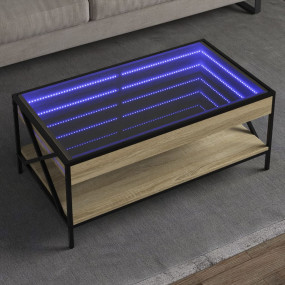 Coffee Table Sonoma oak Engineered wood, glass, metal M...