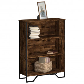 Bookcase Smoked oak Engineered wood, metal Medium Bookc...