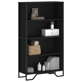 Bookcase Black Engineered wood 31.5x12.2x54.1 in Bookca...