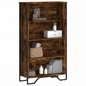 Bookcase Smoked Oak Engineered wood, Metal Medium Bookc...