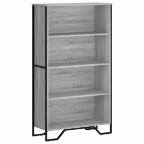 Bookcase Gray Sonoma Engineered wood, Metal Medium Book...