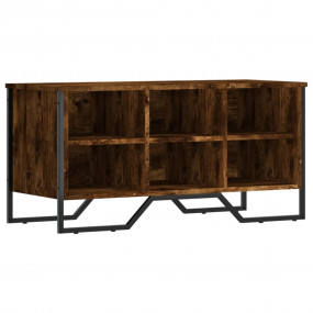 Shoe Cabinet Smoked Oak Engineered Wood Medium Shoe Cab...