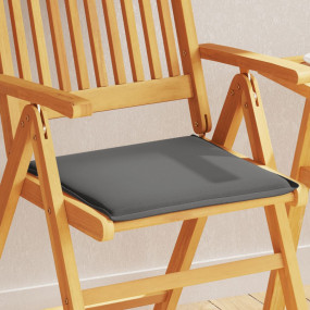 Garden Seat Pad Set of 4 Anthracite Polyester cover, Fo...