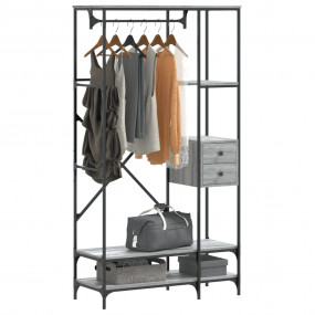 Clothes Rack Gray Sonoma Engineered Wood, Metal Compact