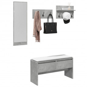 Hallway Furniture Set Concrete Grey