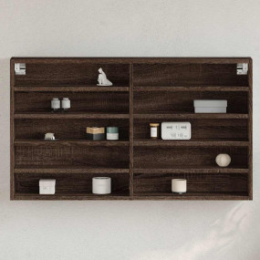 Vitrine Cabinet Brown oak Engineered wood 39.4 x 5.9 x ...