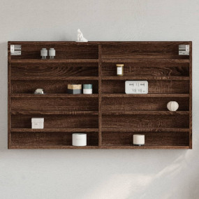 Display Cabinet Brown Oak Engineered Wood Medium Displa...