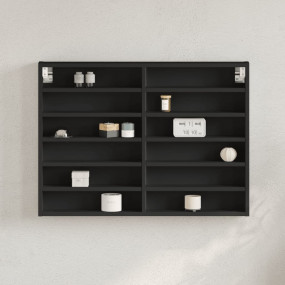 Vitrine Cabinet Black Engineered Wood 31.5 x 3.3 x 22.8...