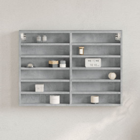 Display Cabinet Concrete Grey Engineered Wood 31.5 x 3....