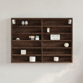 Display Cabinet Brown Oak Engineered Wood
