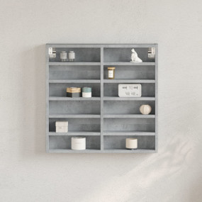 Vitrine Cabinet Concrete grey Engineered wood Medium