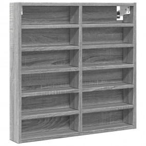Vitrine Cabinet Gray Sonoma Engineered Wood Medium